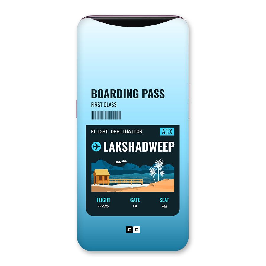 Lakshadweep Boarding Pass Back Case for Oppo Find X