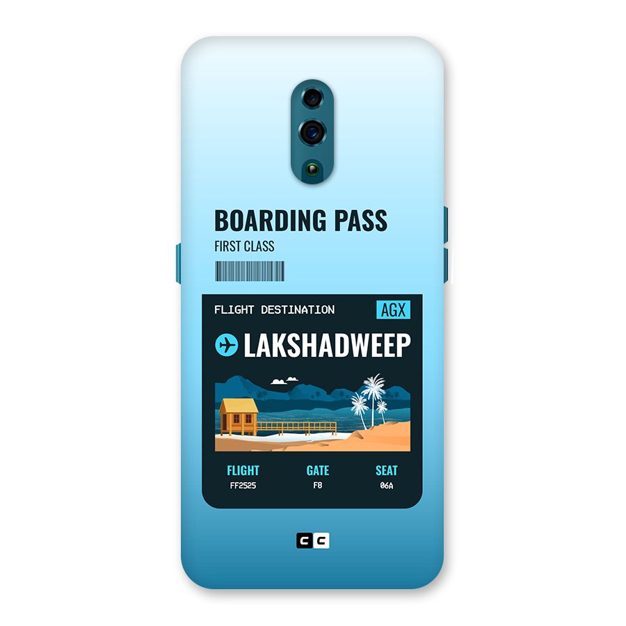 Lakshadweep Boarding Pass Back Case for Oppo Reno