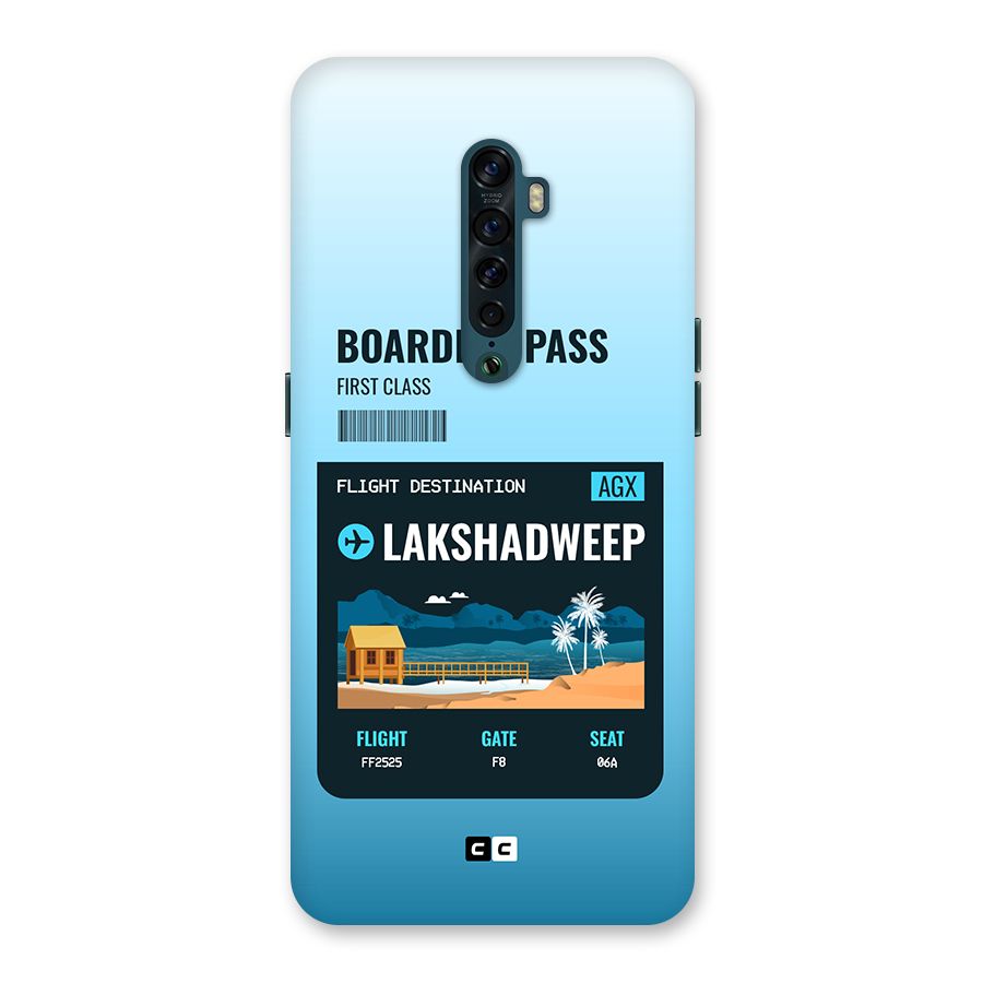 Lakshadweep Boarding Pass Back Case for Oppo Reno2