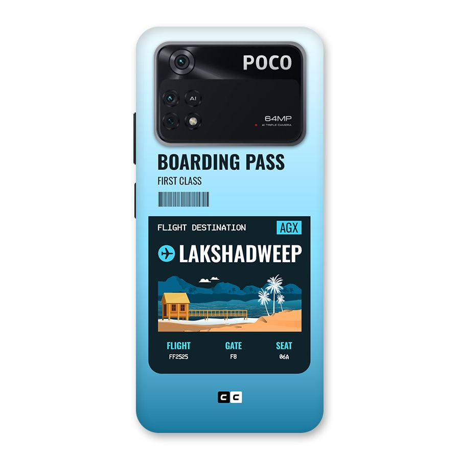 Lakshadweep Boarding Pass Back Case for Poco M4 Pro 4G