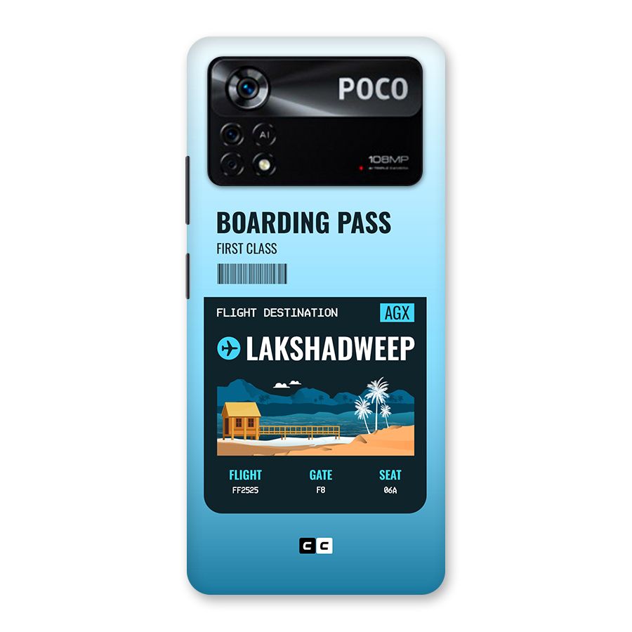 Lakshadweep Boarding Pass Back Case for Poco X4 Pro 5G