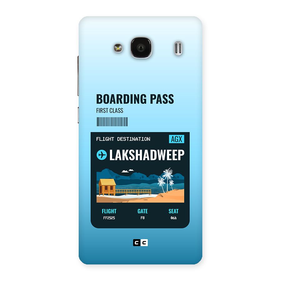 Lakshadweep Boarding Pass Back Case for Redmi 2