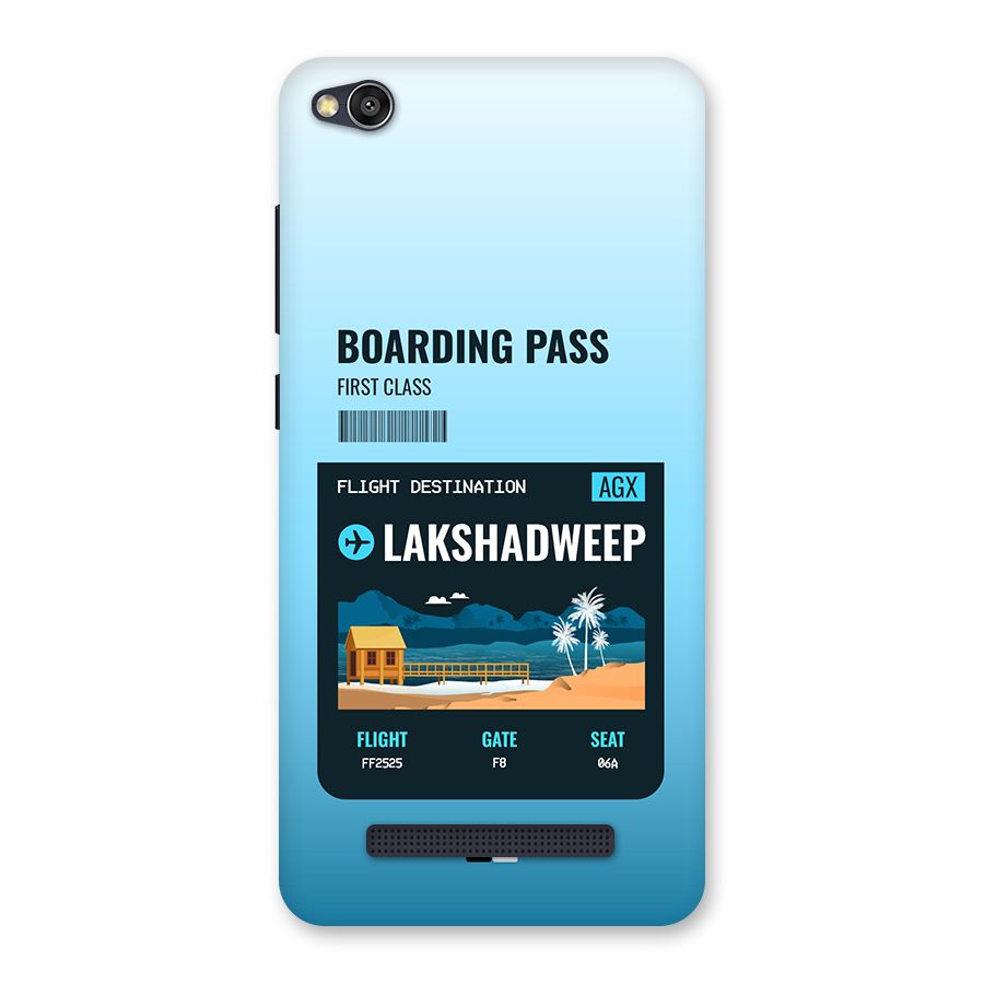 Lakshadweep Boarding Pass Back Case for Redmi 4A