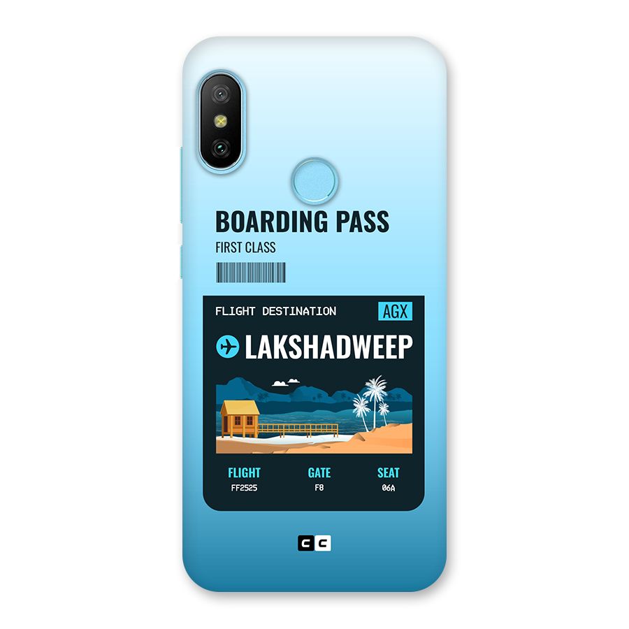 Lakshadweep Boarding Pass Back Case for Redmi 6 Pro