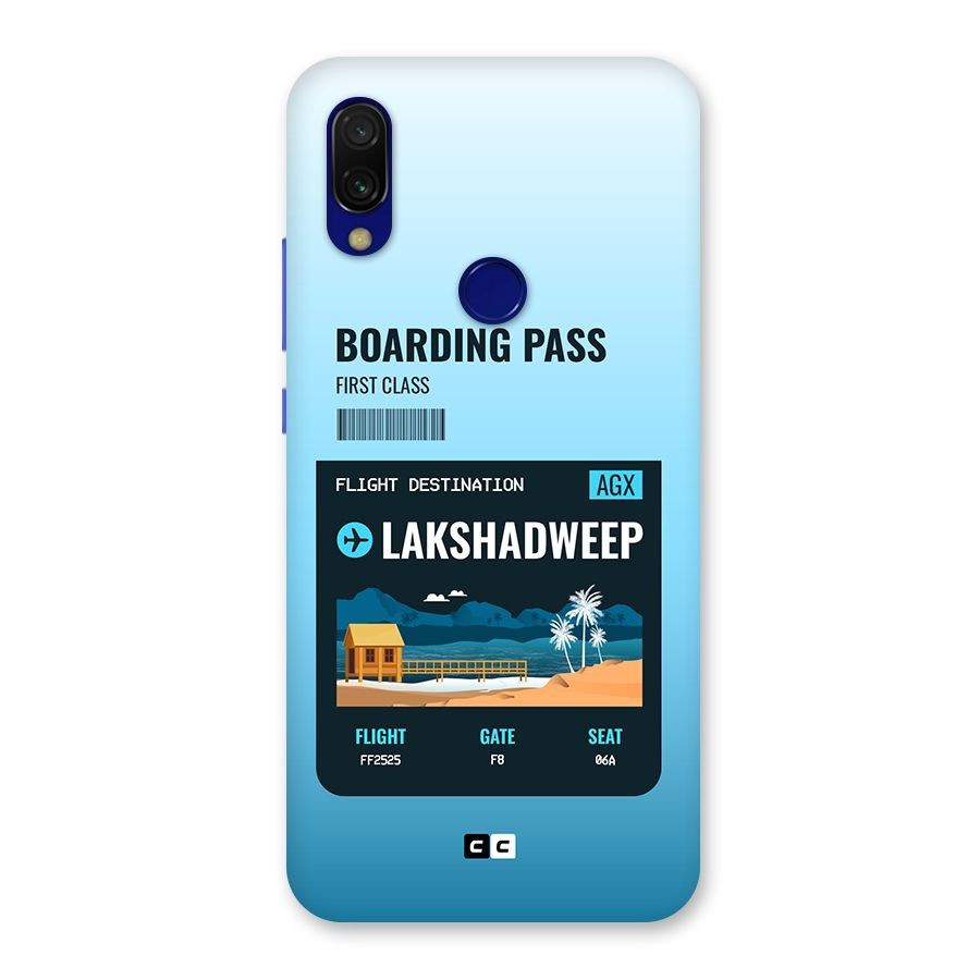 Lakshadweep Boarding Pass Back Case for Redmi 7