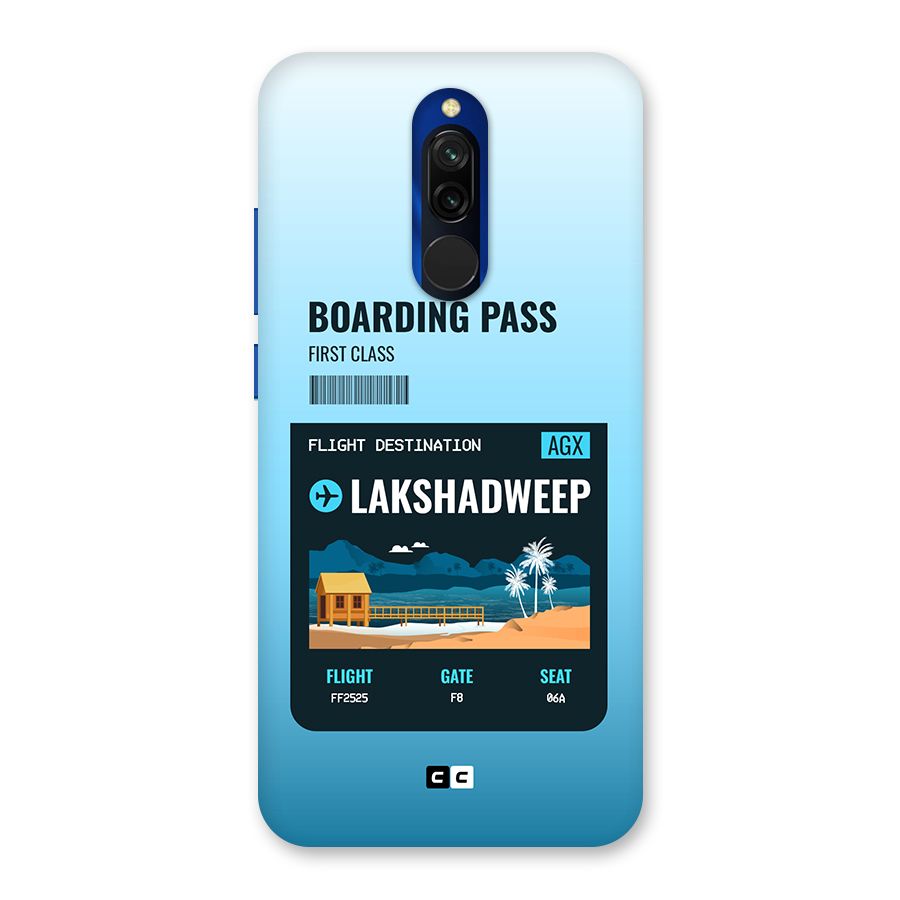Lakshadweep Boarding Pass Back Case for Redmi 8