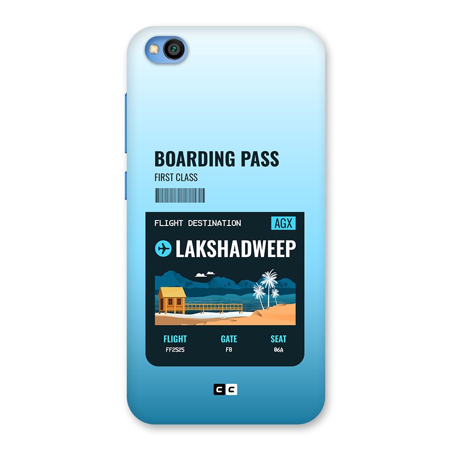 Lakshadweep Boarding Pass Back Case for Redmi Go