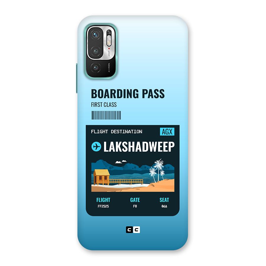 Lakshadweep Boarding Pass Back Case for Redmi Note 10T 5G