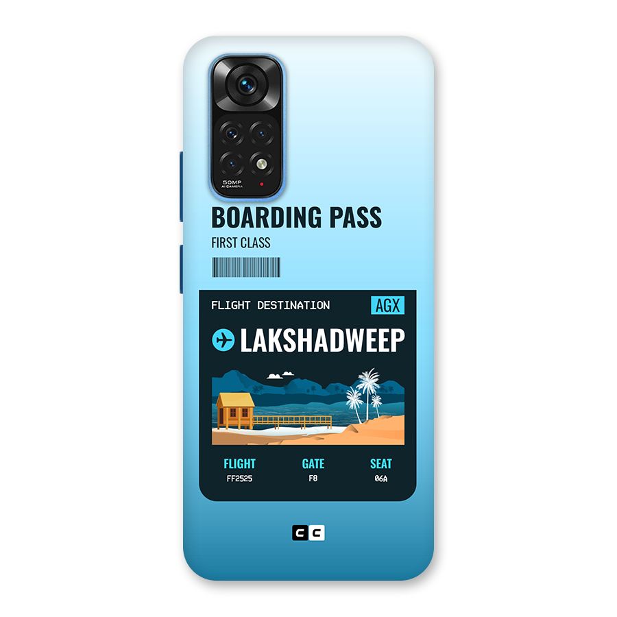 Lakshadweep Boarding Pass Back Case for Redmi Note 11S