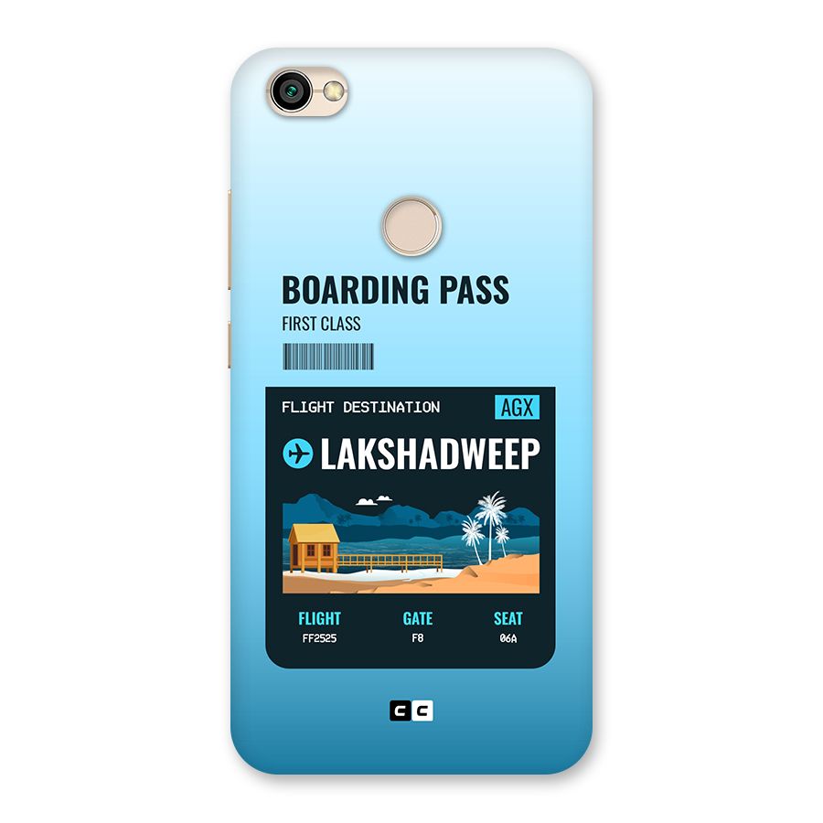 Lakshadweep Boarding Pass Back Case for Redmi Y1 2017