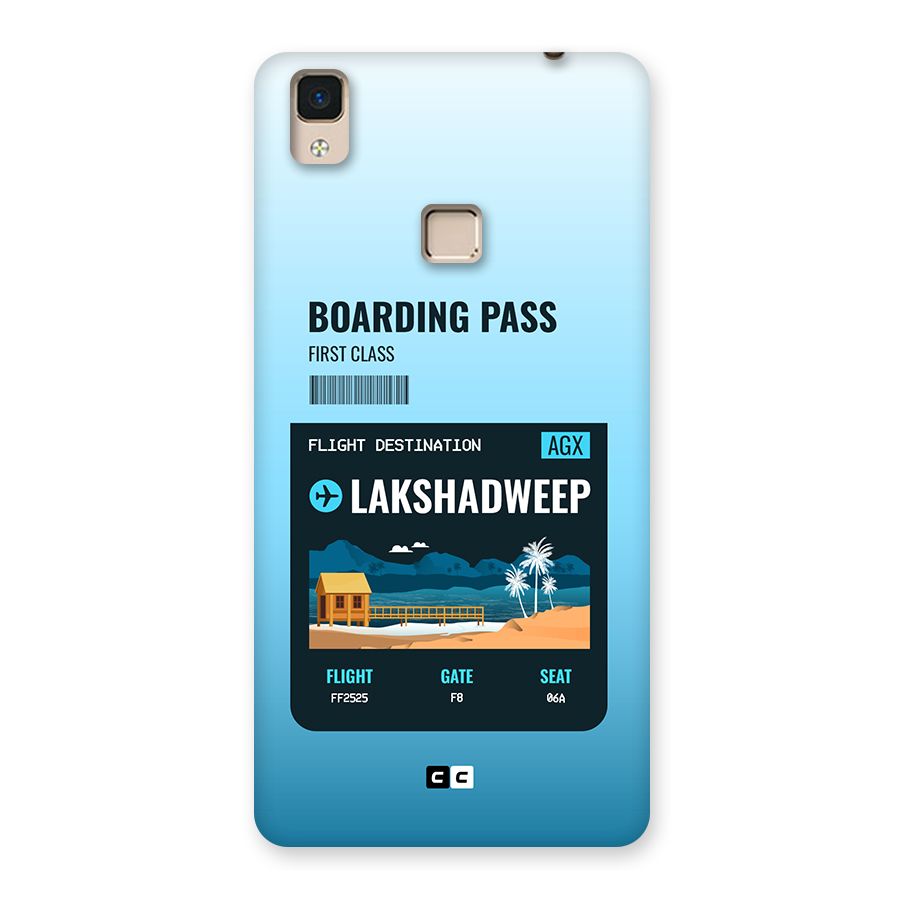 Lakshadweep Boarding Pass Back Case for V3 Max