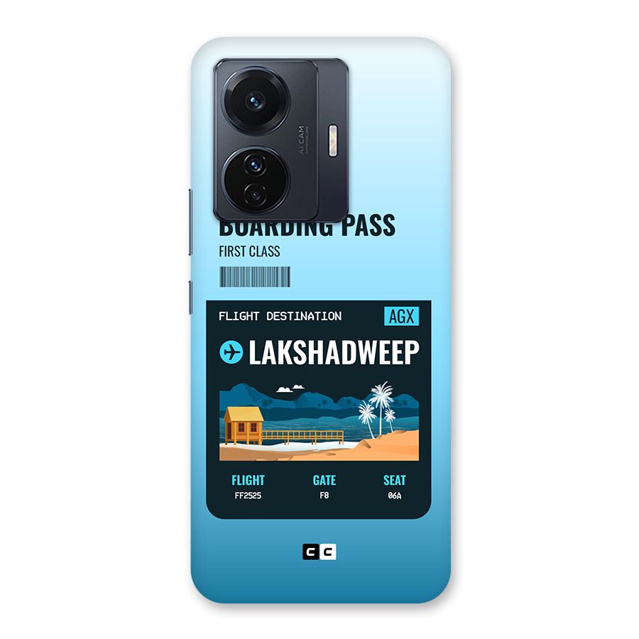 Lakshadweep Boarding Pass Back Case for Vivo T1 Pro
