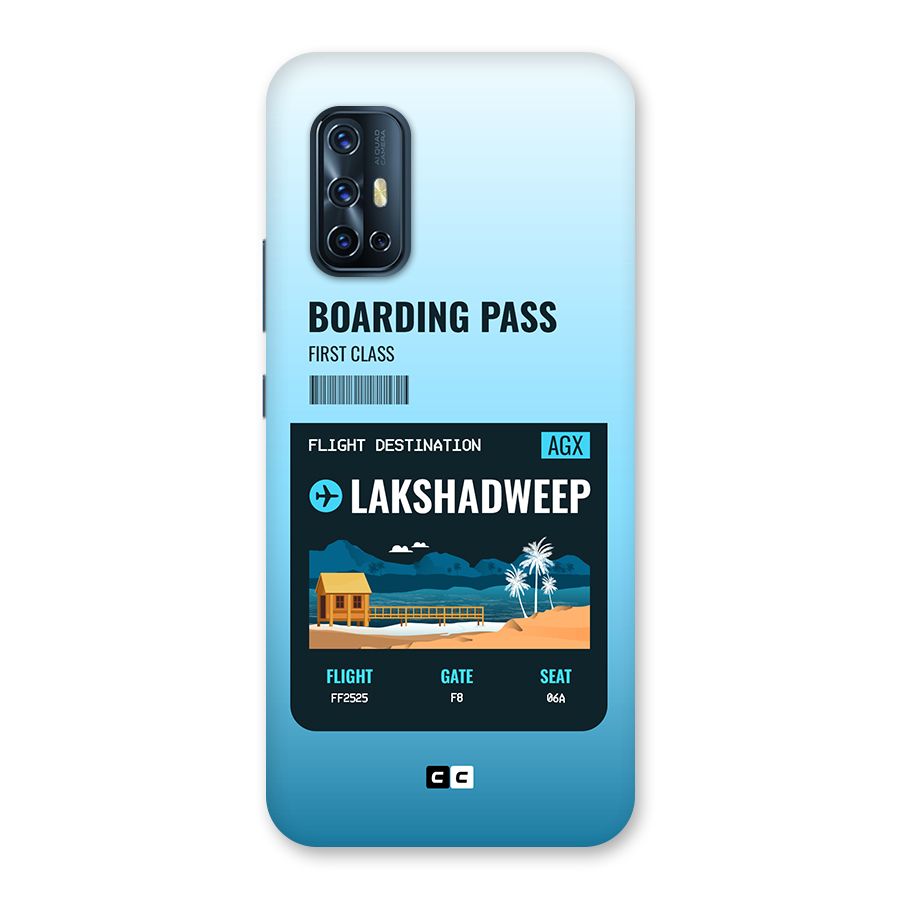 Lakshadweep Boarding Pass Back Case for Vivo V17
