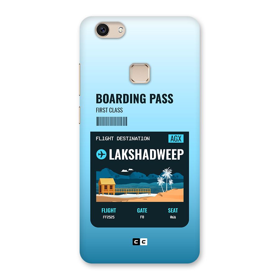 Lakshadweep Boarding Pass Back Case for Vivo V7