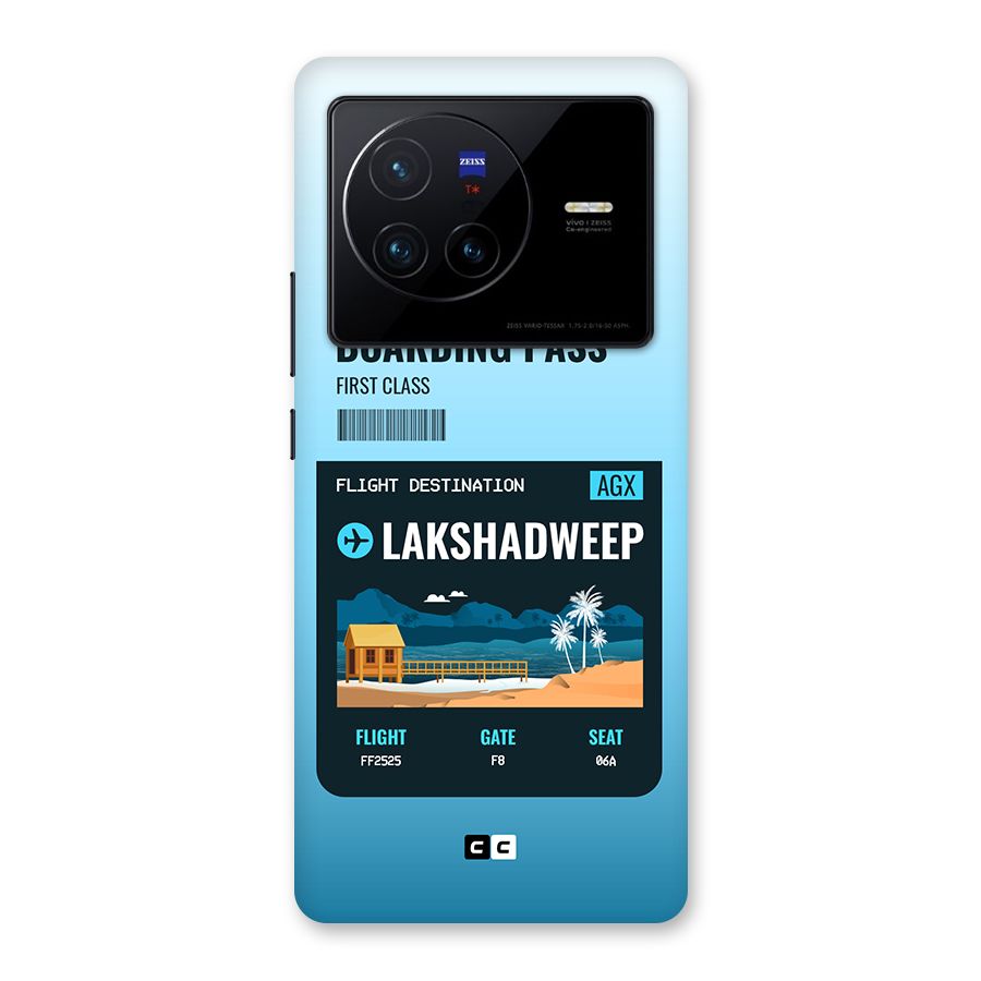 Lakshadweep Boarding Pass Back Case for Vivo X80