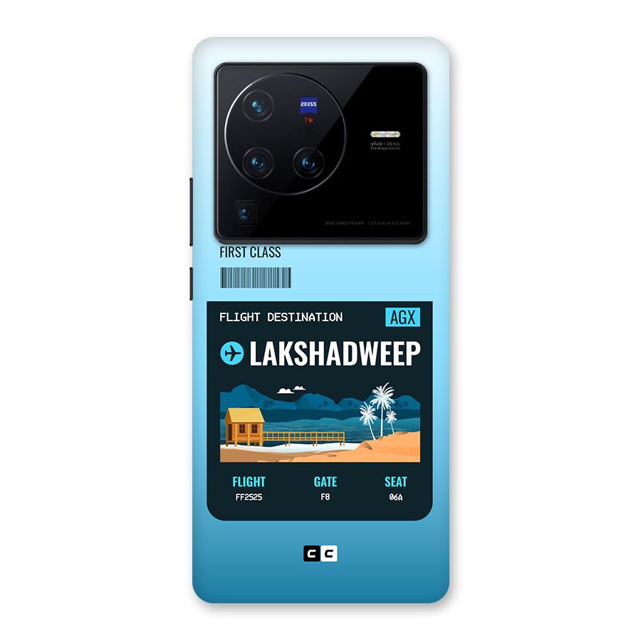 Lakshadweep Boarding Pass Back Case for Vivo X80 Pro