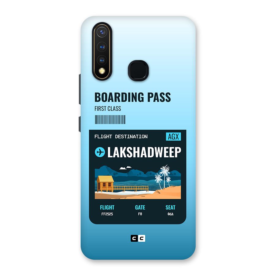 Lakshadweep Boarding Pass Back Case for Vivo Y19