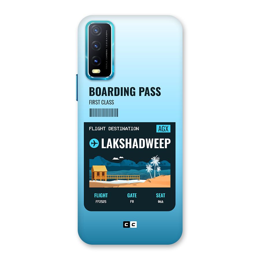 Lakshadweep Boarding Pass Back Case for Vivo Y20