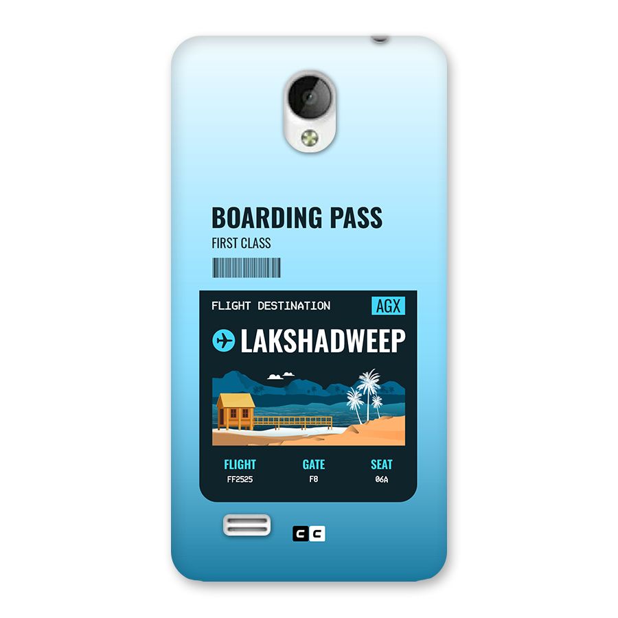 Lakshadweep Boarding Pass Back Case for Vivo Y21