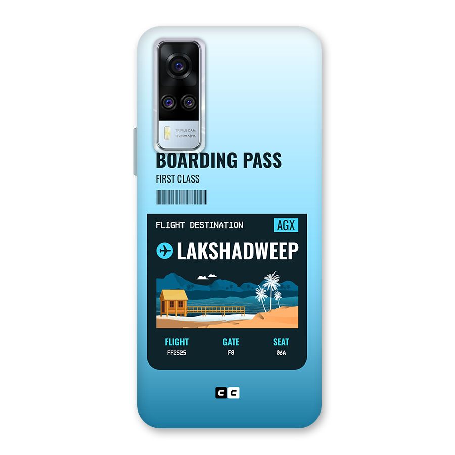 Lakshadweep Boarding Pass Back Case for Vivo Y31