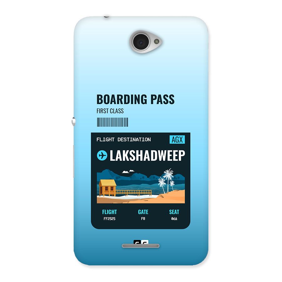 Lakshadweep Boarding Pass Back Case for Xperia E4