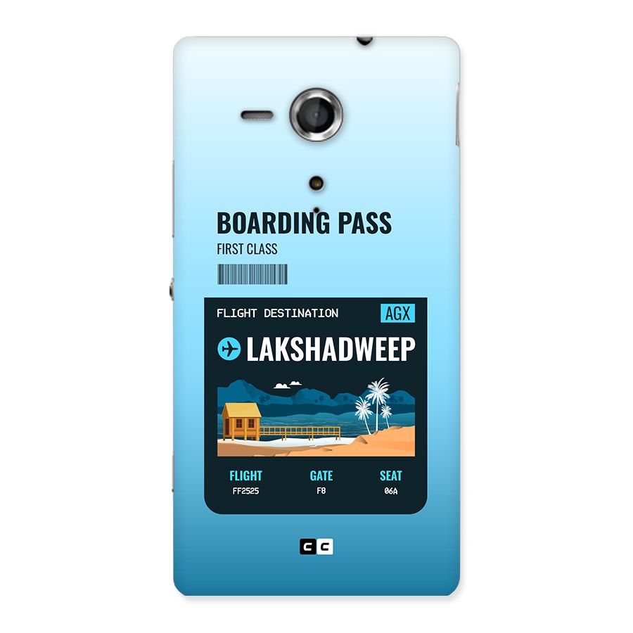 Lakshadweep Boarding Pass Back Case for Xperia Sp