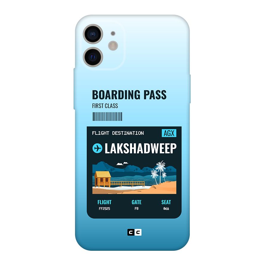 Lakshadweep Boarding Pass Back Case for iPhone 11