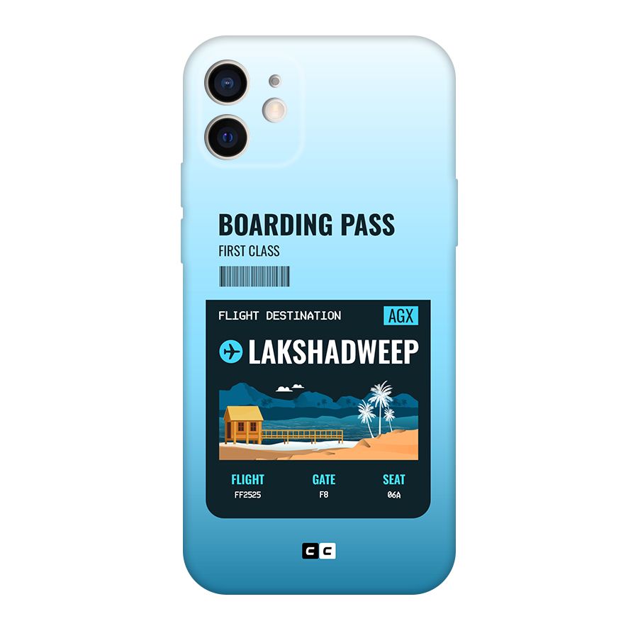 Lakshadweep Boarding Pass Back Case for iPhone 12