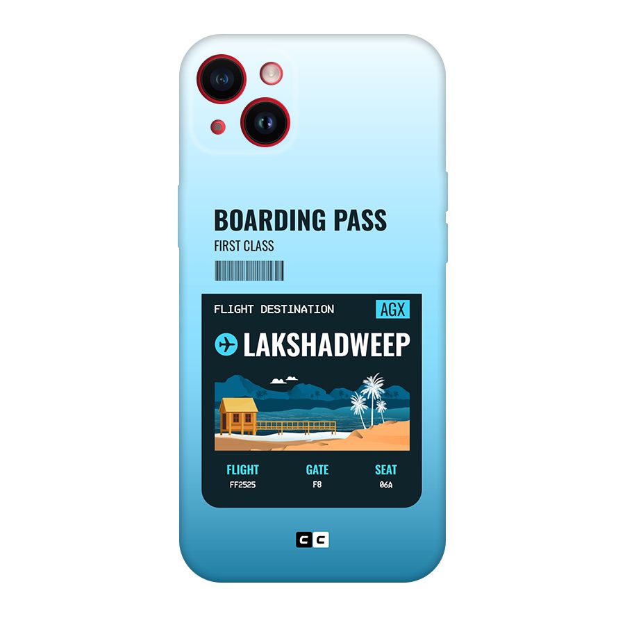 Lakshadweep Boarding Pass Back Case for iPhone 14 Plus