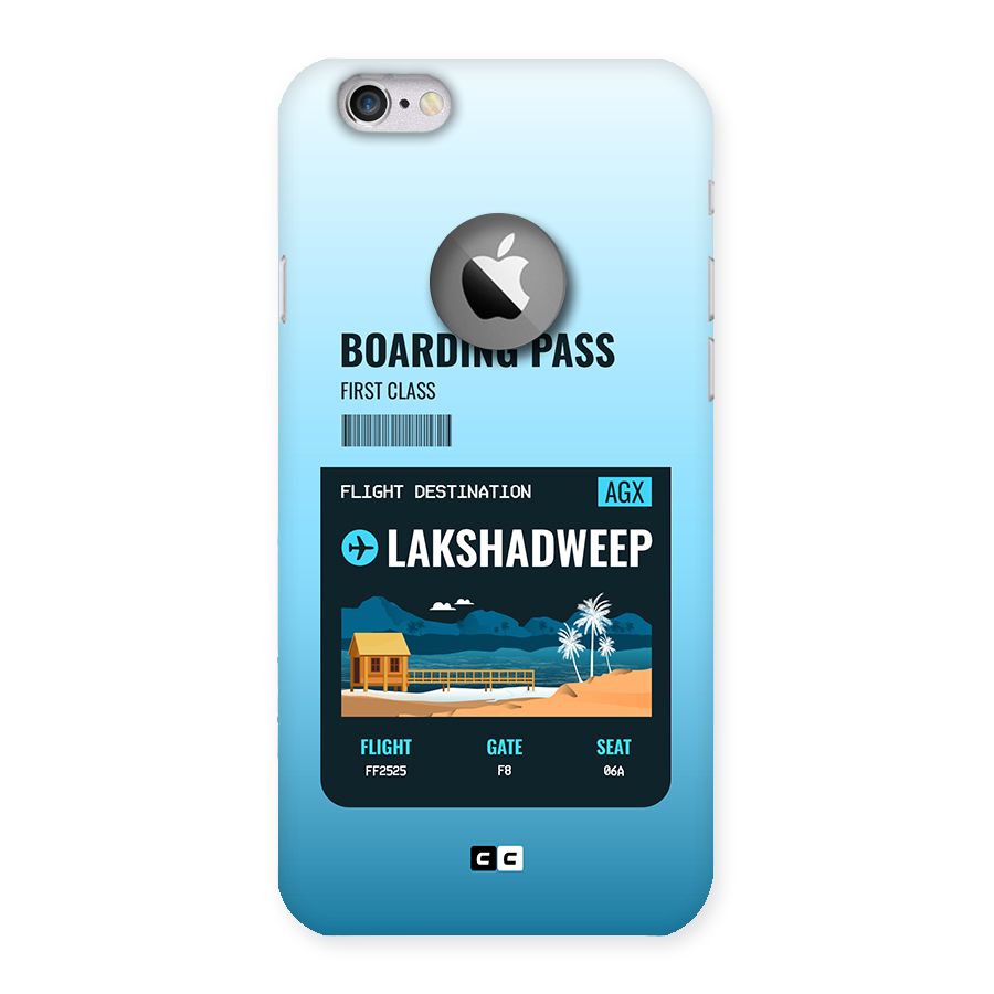 Lakshadweep Boarding Pass Back Case for iPhone 6 Logo Cut