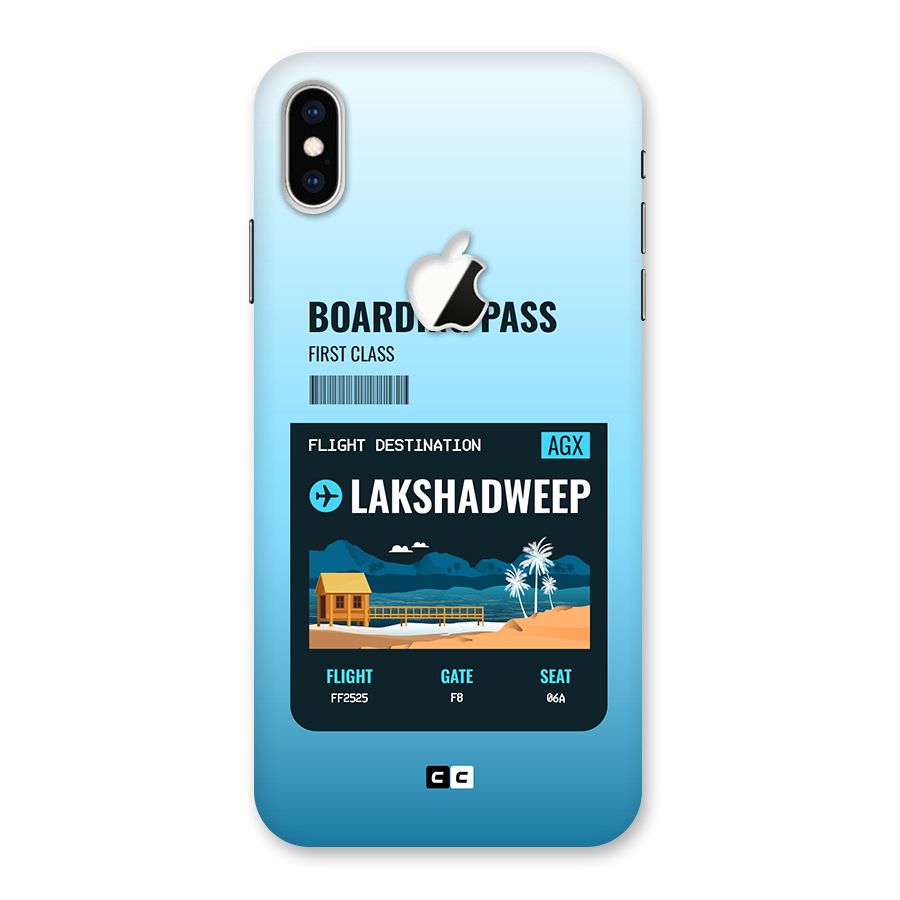 Lakshadweep Boarding Pass Back Case for iPhone XS Max Apple Cut
