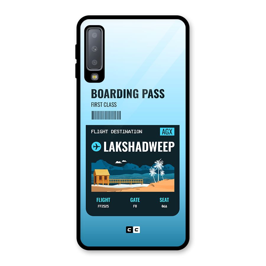 Lakshadweep Boarding Pass Glass Back Case for Galaxy A7 (2018)