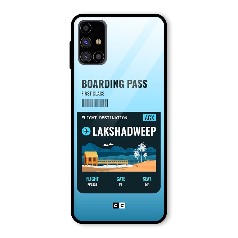 Lakshadweep Boarding Pass Glass Back Case for Galaxy M31s