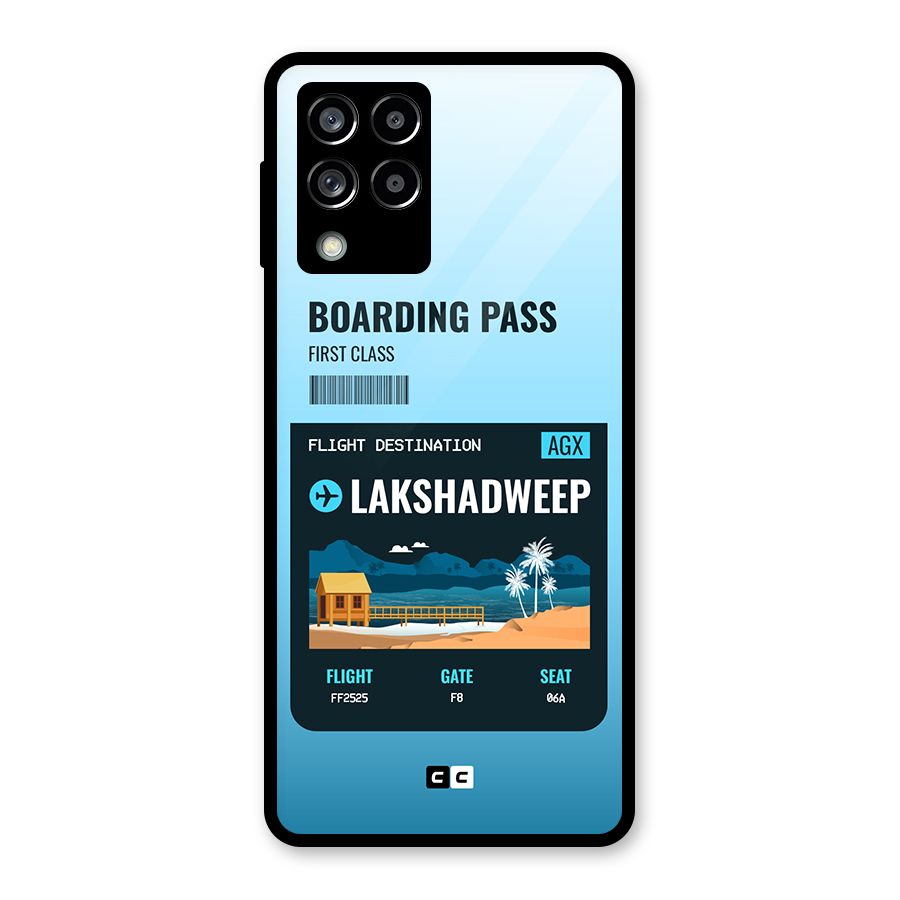 Lakshadweep Boarding Pass Glass Back Case for Galaxy M53 5G