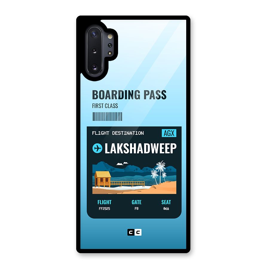 Lakshadweep Boarding Pass Glass Back Case for Galaxy Note 10 Plus