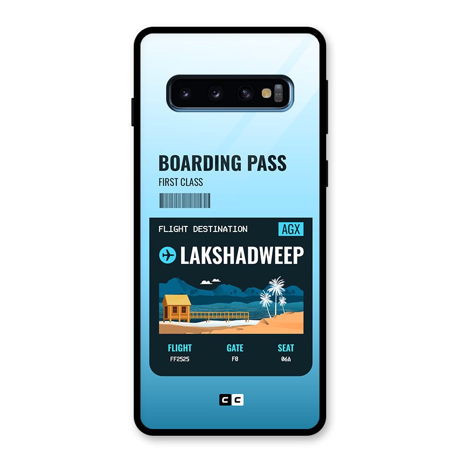 Lakshadweep Boarding Pass Glass Back Case for Galaxy S10