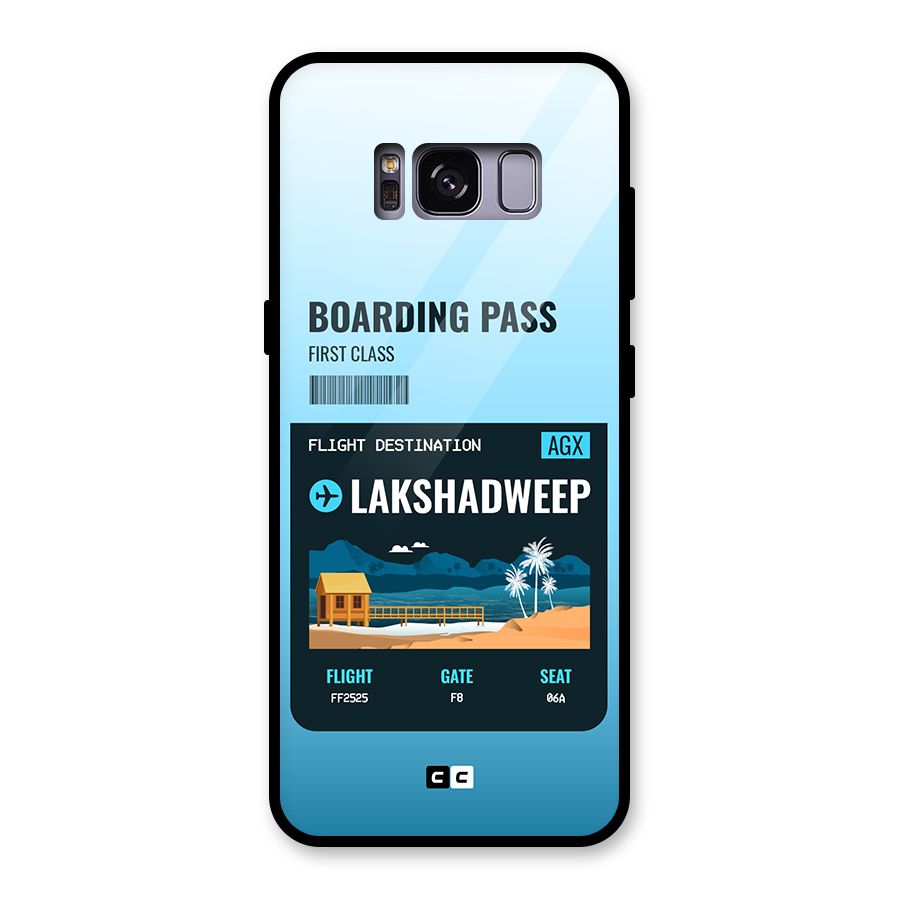 Lakshadweep Boarding Pass Glass Back Case for Galaxy S8