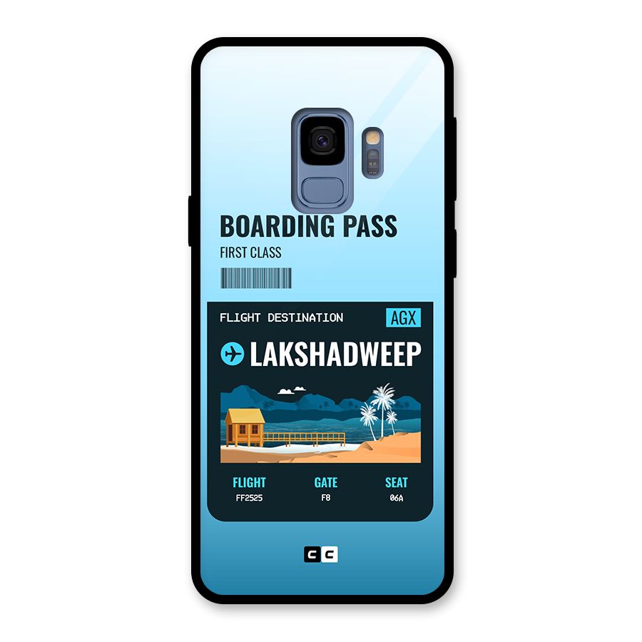 Lakshadweep Boarding Pass Glass Back Case for Galaxy S9