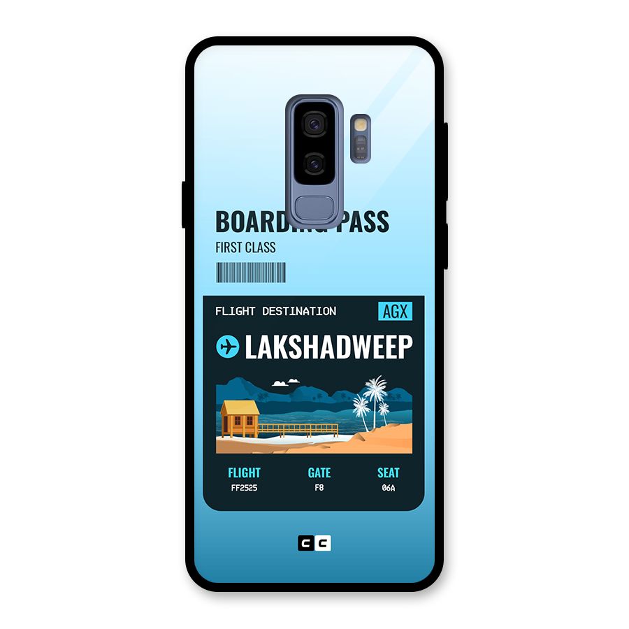 Lakshadweep Boarding Pass Glass Back Case for Galaxy S9 Plus