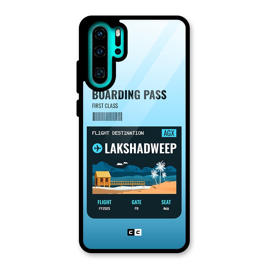 Lakshadweep Boarding Pass Glass Back Case for Huawei P30 Pro