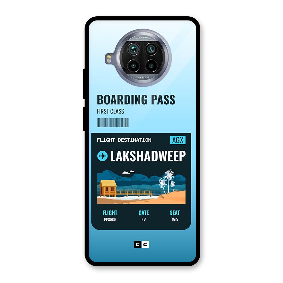 Lakshadweep Boarding Pass Glass Back Case for Mi 10i