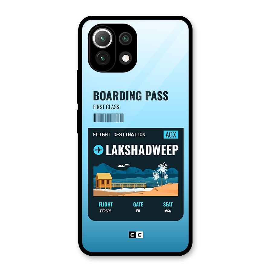 Lakshadweep Boarding Pass Glass Back Case for Mi 11 Lite