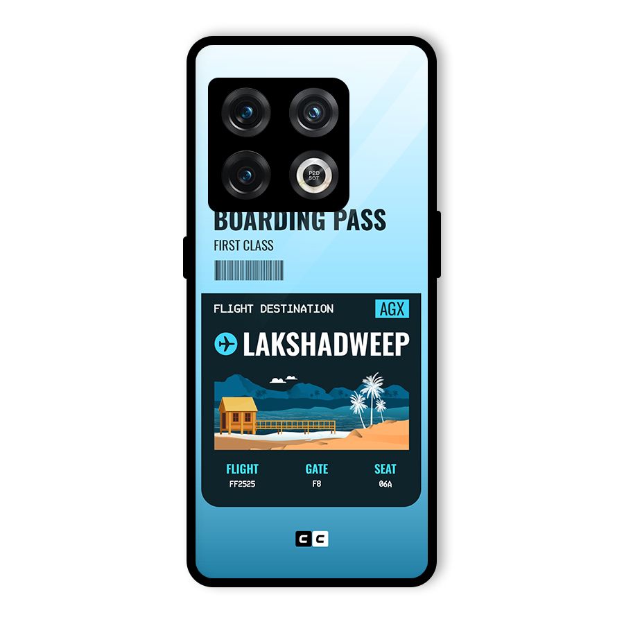Lakshadweep Boarding Pass Glass Back Case for OnePlus 10 Pro 5G
