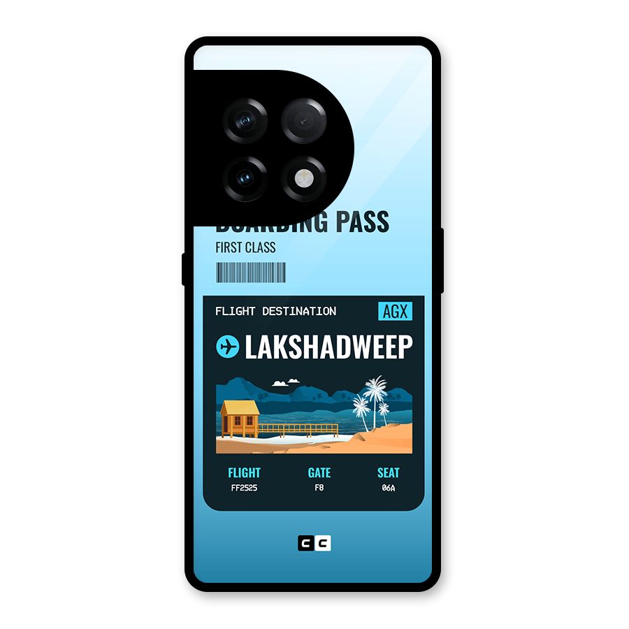 Lakshadweep Boarding Pass Glass Back Case for OnePlus 11R