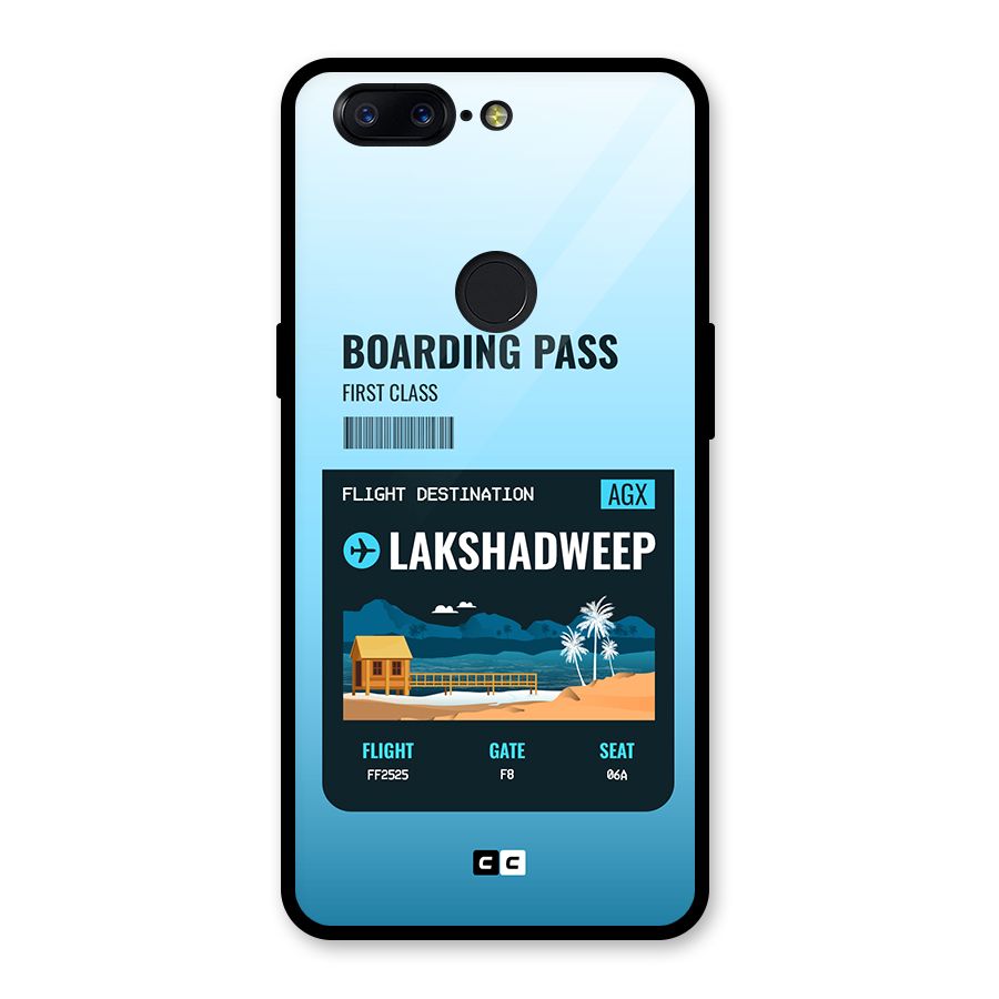 Lakshadweep Boarding Pass Glass Back Case for OnePlus 5T