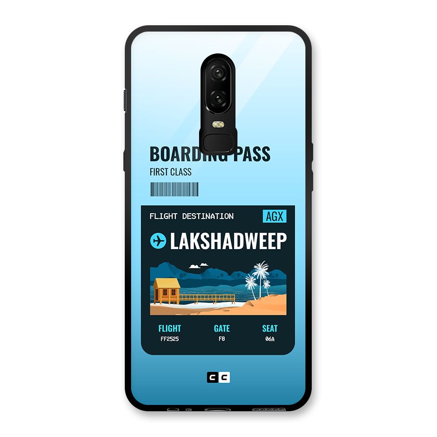 Lakshadweep Boarding Pass Glass Back Case for OnePlus 6