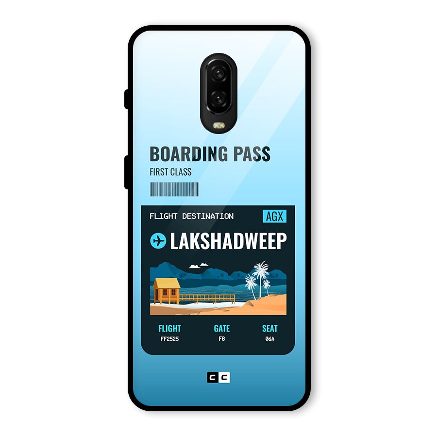 Lakshadweep Boarding Pass Glass Back Case for OnePlus 6T