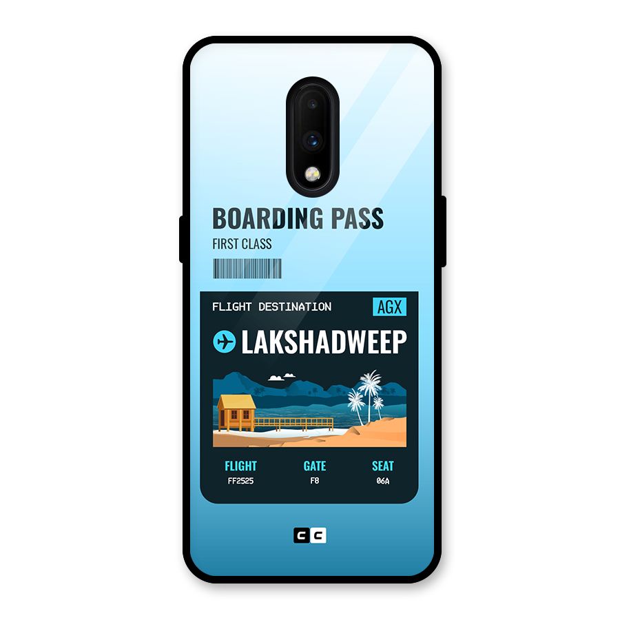 Lakshadweep Boarding Pass Glass Back Case for OnePlus 7