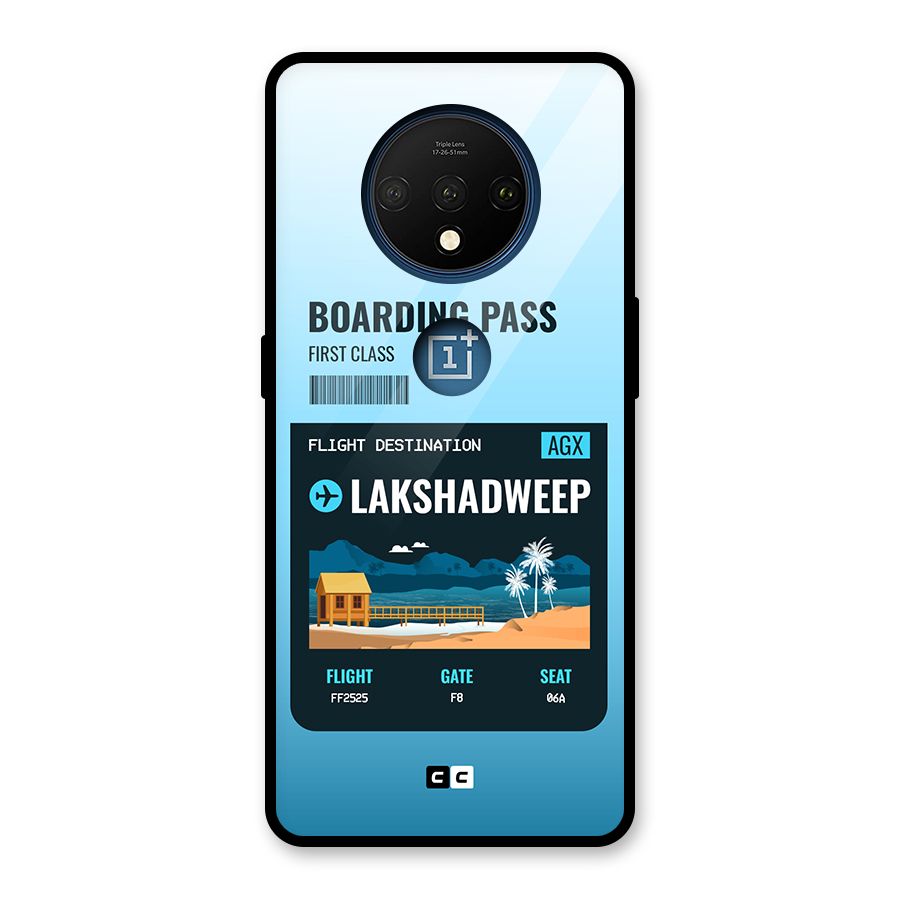 Lakshadweep Boarding Pass Glass Back Case for OnePlus 7T