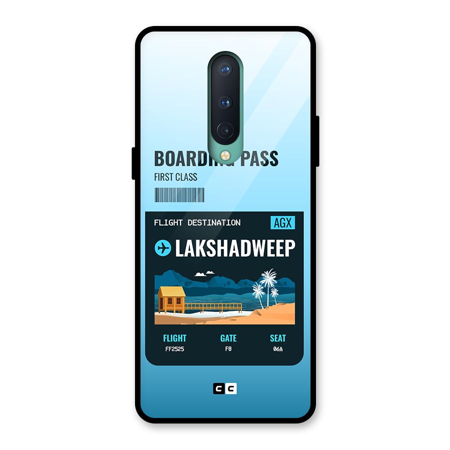 Lakshadweep Boarding Pass Glass Back Case for OnePlus 8
